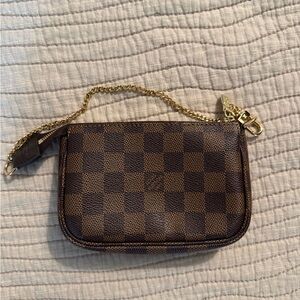 Checkered Brown fashion Clutch